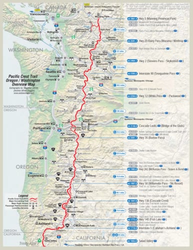 PCT resupply towns and locations - Pacific Crest Trail Association