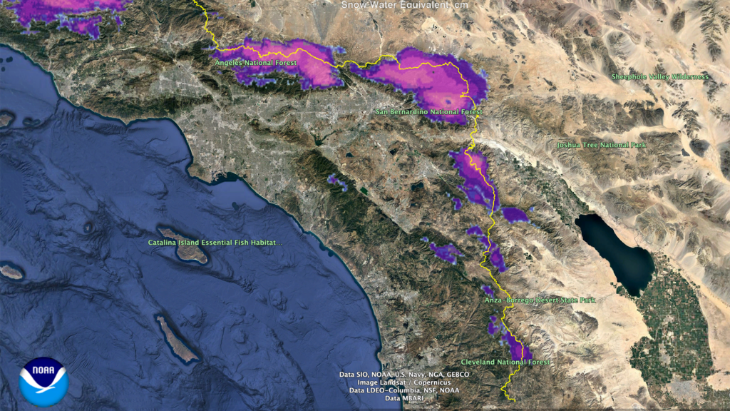 Pacific crest trail google earth best sale